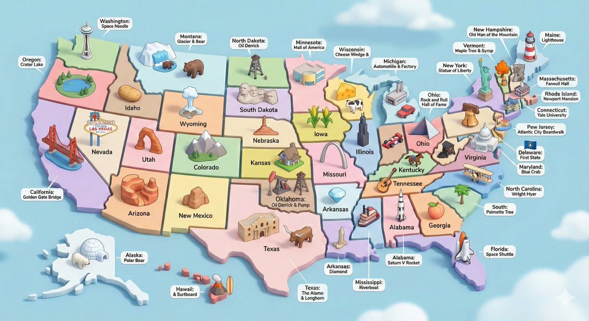 美国地标3D微缩景观 示例图